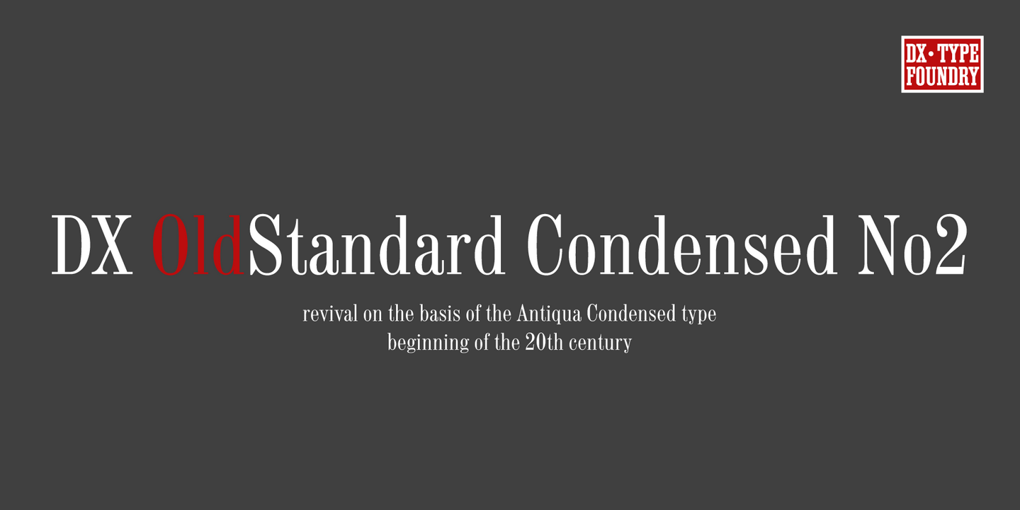 Schriftart DXOldStandard Condensed No2